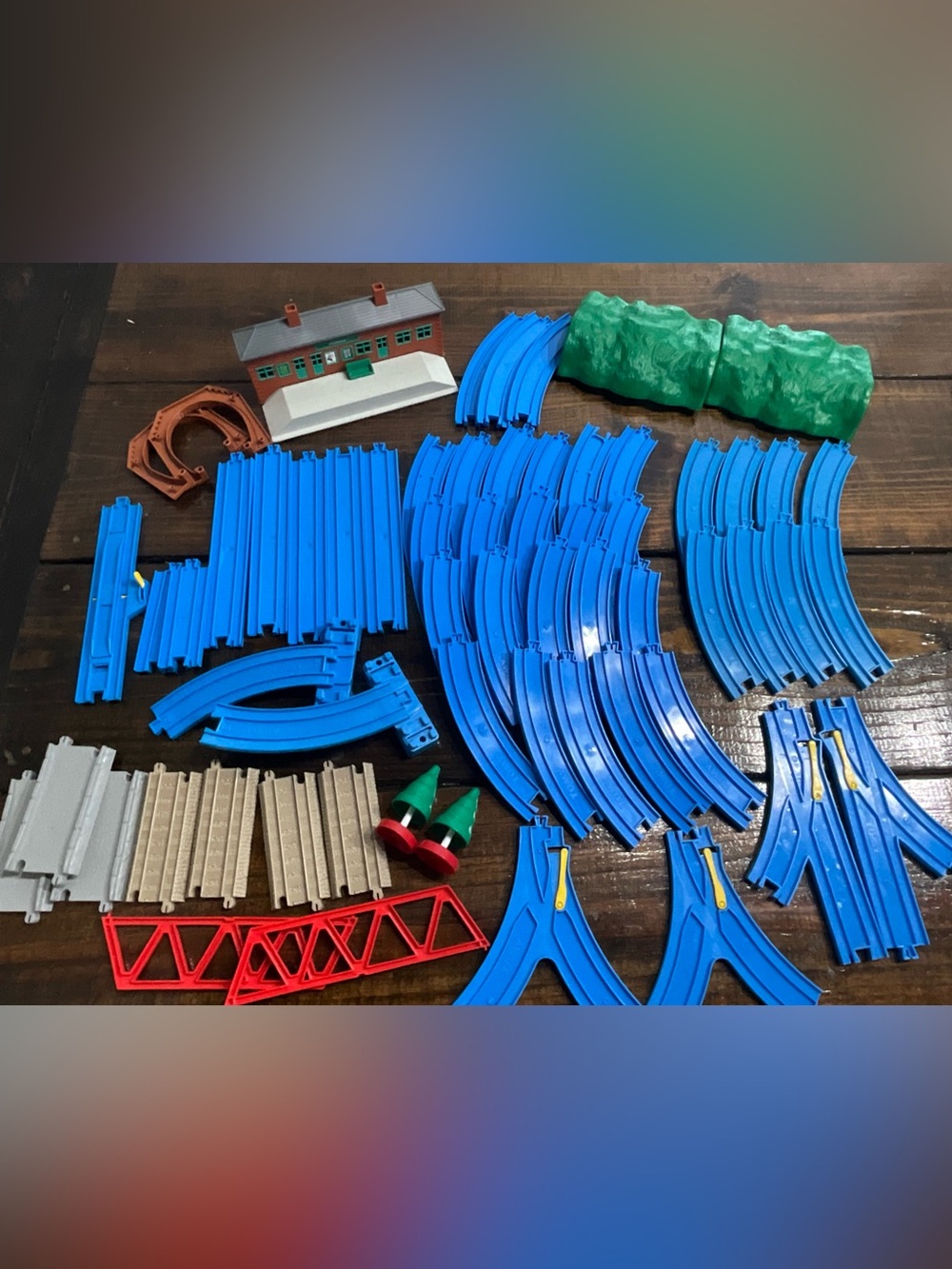 Vintage Lot of 62 TOMY Thomas the Train Blue Tracks Assorted Mix Lot